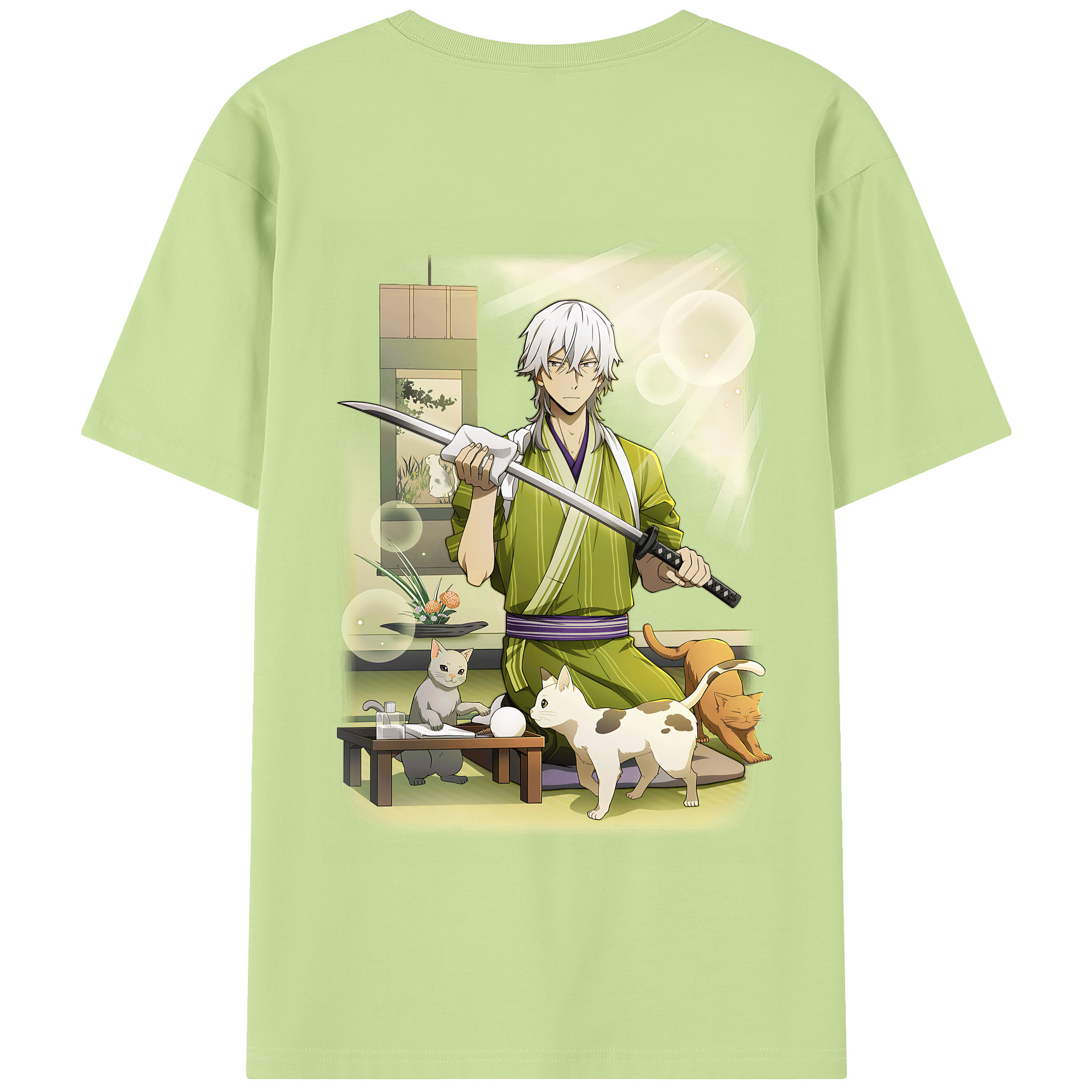 （画像用） 文豪ストレイドッグス Bungo Stray Dogs 綿100％半袖Tシャツ（背面プリント）